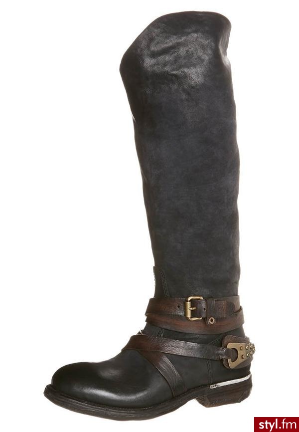 AirStep Kowbojki i Buty motocyklowe czarny 723304-8510 - Pozostałe Buty Moda