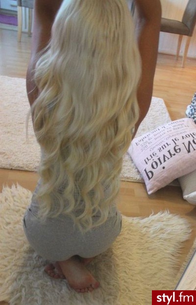 Blond Rozpuszczone Kręcone Na co dzień Długie Fryzury