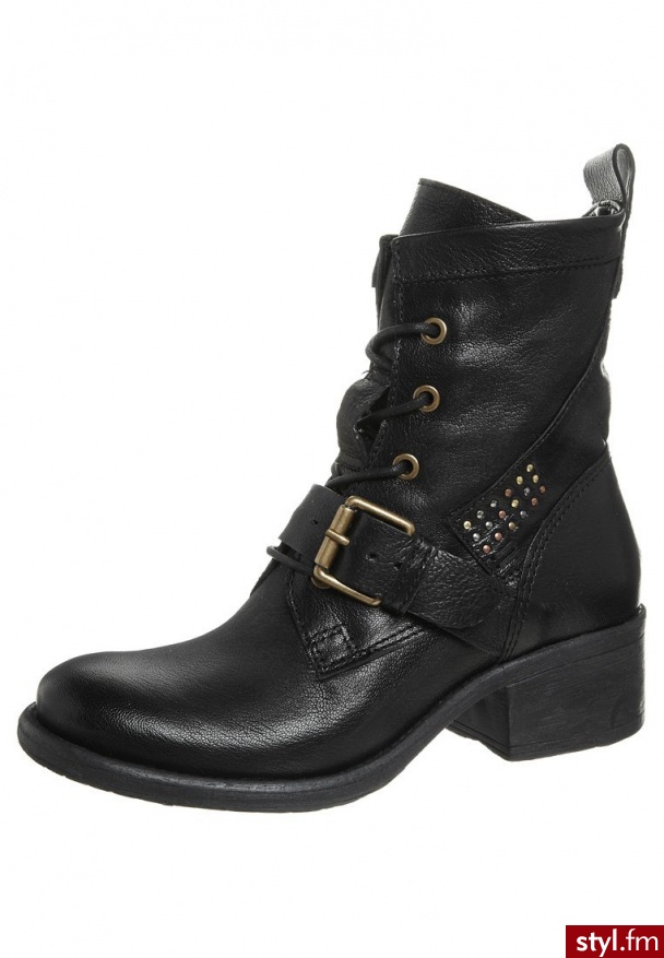 MJUS Botki sznurowane czarny (604206-1750) - Botki Buty Moda