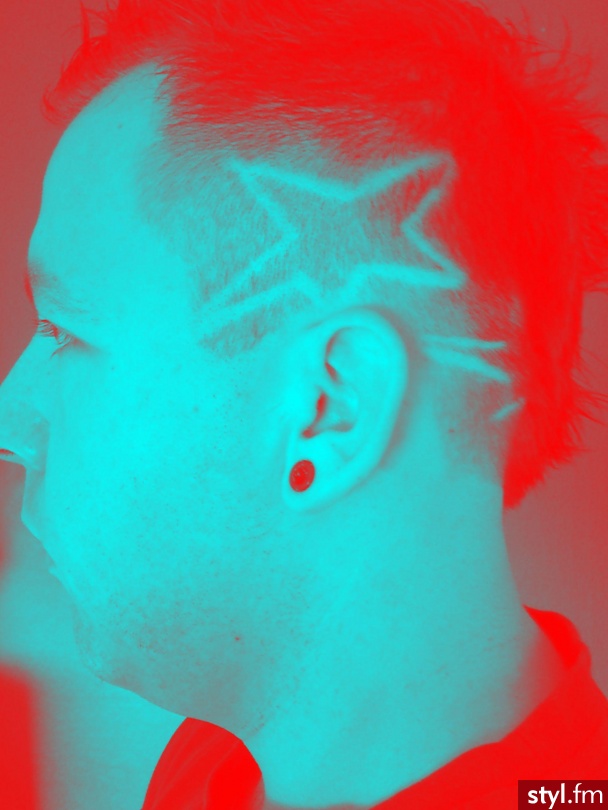 kolec star - Punk Rock Alternatywne Krótkie Męskie Fryzury