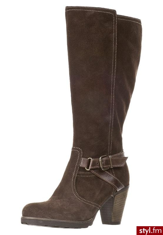Pier One Kozaki Brązowy (7713Tdm) - Kozaki Buty Moda