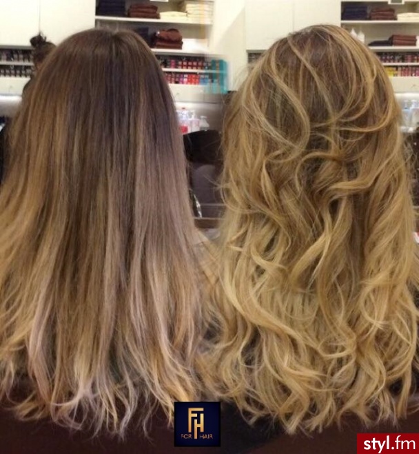 http://forhairsobieski.pl/  Olaplex Warszawa Sombre - Blond Rozpuszczone Kręcone Na co dzień Długie Fryzury