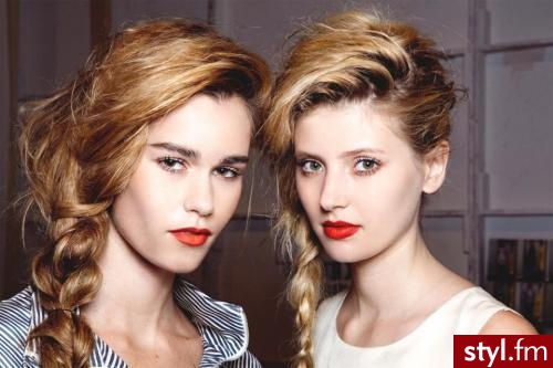 Blond Warkocze Proste Na co dzień Długie Fryzury