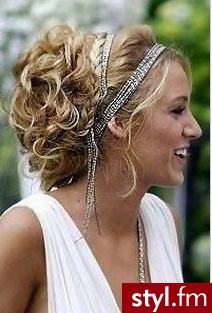 Blond Upięcie Kręcone Wieczorowe Długie Fryzury