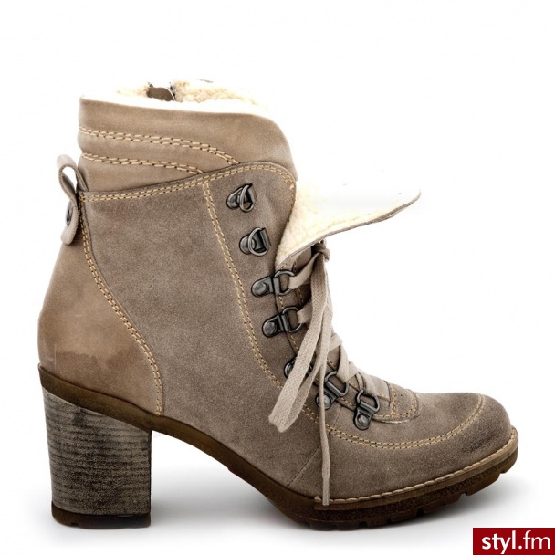 Venezia BOTKI OCIEPLANE ZOE1021 TAUPE - Botki Buty Moda