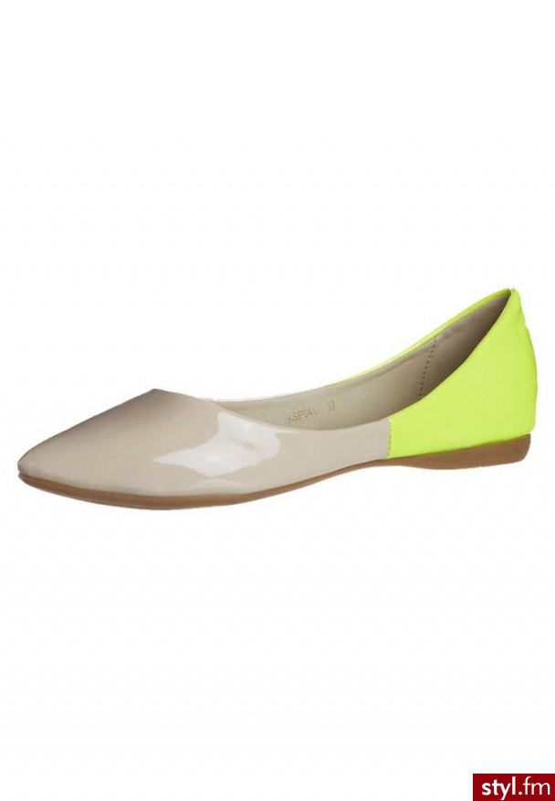 Post Footwear Baleriny beżowy - Balerinki Buty Moda
