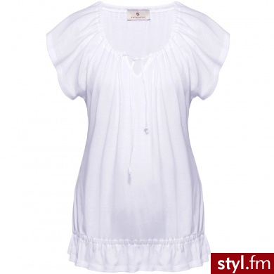 BELLYBUTTON Bluzka z krótkim rękawem dla kobiet w ciąży SALOMI white biały - Tuniki Ciuchy Moda