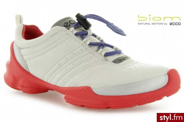 Ecco PÓŁBUTY Biom Train K White w. Poppy Outsole Blis - Półbuty Buty Moda