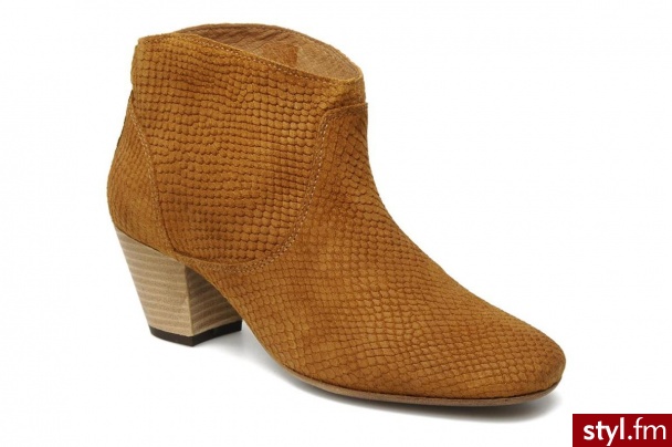 H By Hudson Półbuty i botki MIRAR by (Brązowy) - Botki Buty Moda
