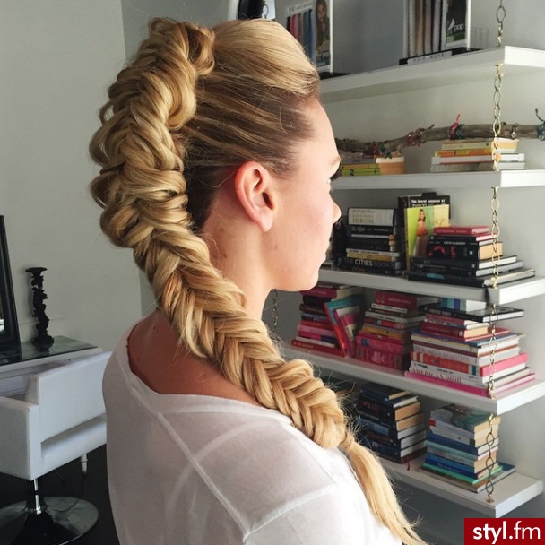 Blond Warkocze Proste Na co dzień Długie Fryzury