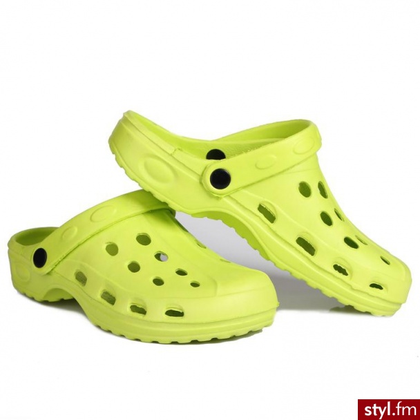 Kim Crockie Green - Klapki Buty Moda