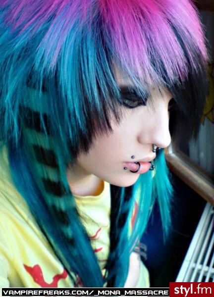 EMO Alternatywne Średnie Fryzury