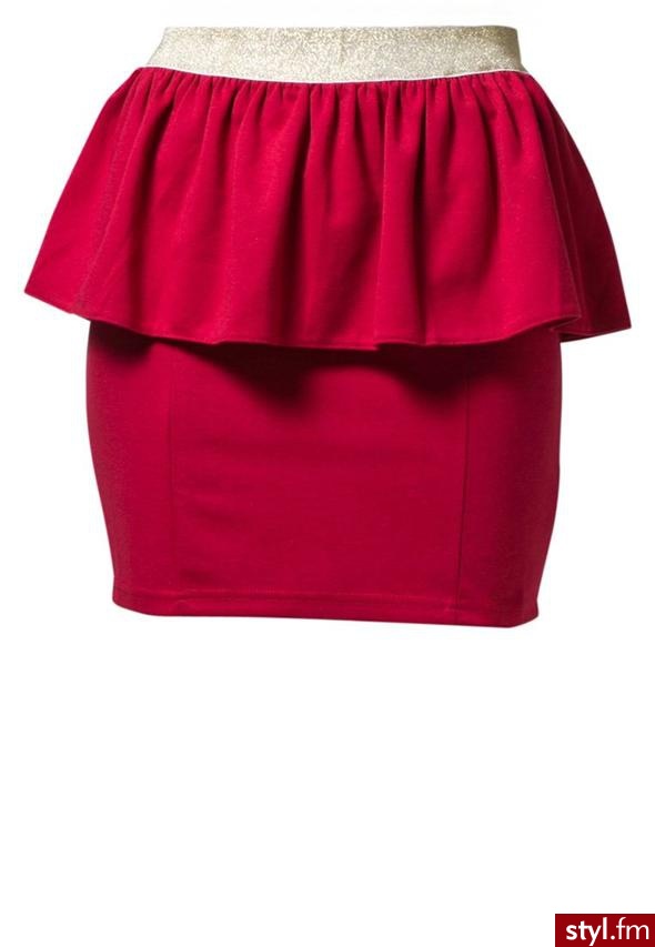 Paprika PONTI PEPLUM Spódnica mini czerwony - Pozostałe Spódnice Moda