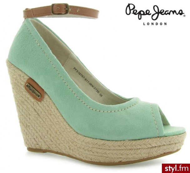 PEPE JEANS IRINA MENTA SUEDE- LEATHER - Koturny Buty Moda