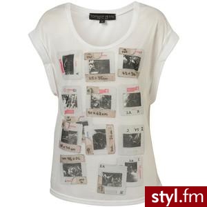 Petite Rock Slides Printed Oversize Tee - TopShop - Polyvore. Pobrano ze strony: http://www.polyvore.com/cgi/thing?id=24576298 - Pozostałe Ciuchy Moda