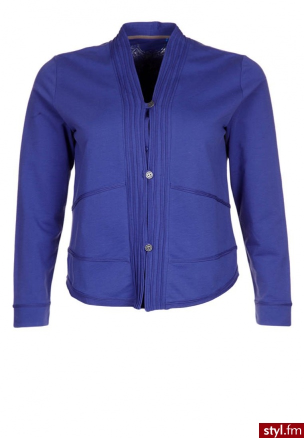 Ulla Popken Bluza rozpinana niebieski - Bluzy Ciuchy Moda