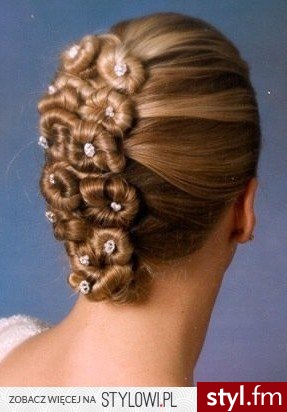 Blond Upięcie Proste Wieczorowe Długie Fryzury