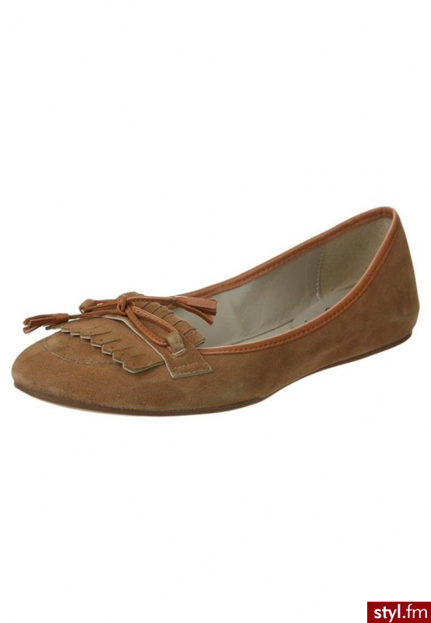 Taupage Baleriny brązowy - Balerinki Buty Moda