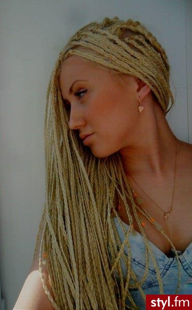 Blond Warkocze Proste Na co dzień Długie Fryzury