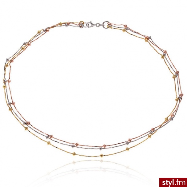 Srebrny Naszyjnik z Rombami TUL-NAS-0002 - Naszyjniki Biżuteria Moda