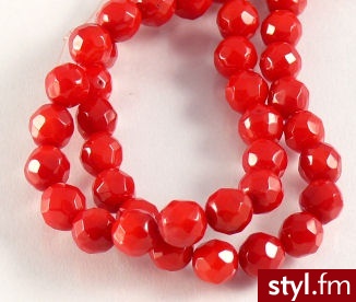 Koral Naturalny Kule 6mm fasetowane - Korale Biżuteria Moda