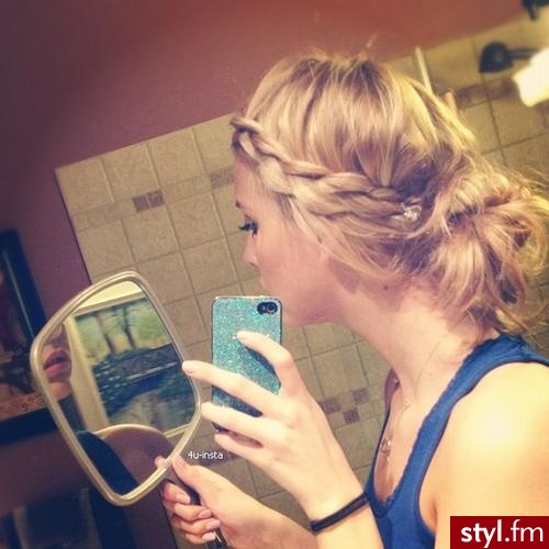 Blond Warkocze Proste Na co dzień Długie Fryzury