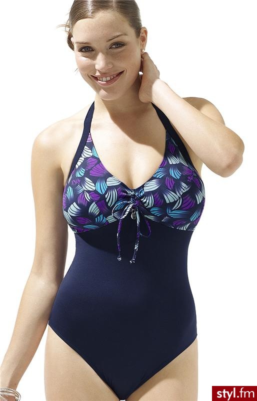 Panache Seychelles kostium kąpielowy SW0405 granatowy-wzór - Na plażę Bielizna Moda