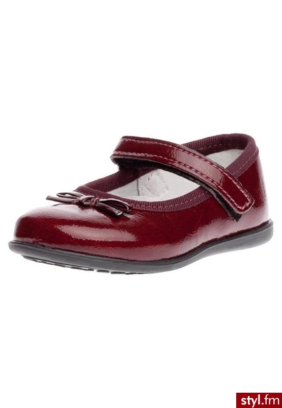 STUPS Baleriny z zapięciem czerwony - Balerinki Buty Moda