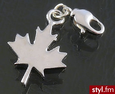 zawieszka Charms Klonowy Liść 35mm - Wisiorki Biżuteria Moda