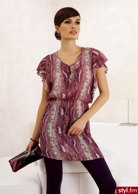 Tunika Adele 3499 różowa - Tuniki Ciuchy Moda