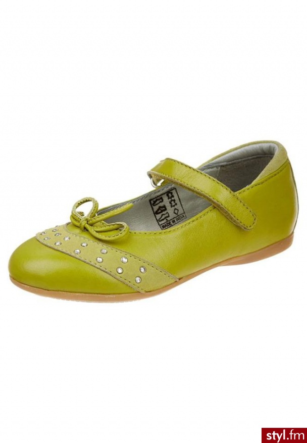 STUPS Baleriny z zapięciem zielony Balerinki - Balerinki Buty Moda
