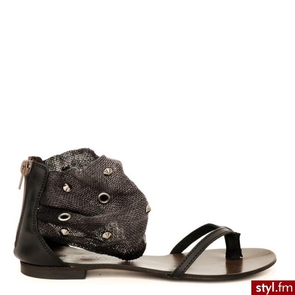 Venezia  Sandały- Japonki 2947 V+B Nero - Klapki Buty Moda