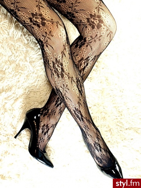 Cocoroco Rajstopy żakardowe Mademoiselle S/L - Rajstopy Bielizna Moda