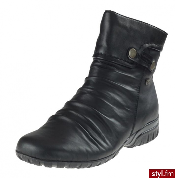 Rieker Półbuty z4652 Czarne - Półbuty Buty Moda