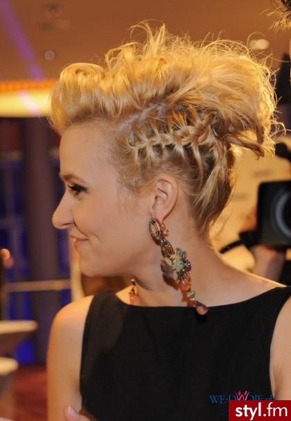 Blond Upięcie Proste Wieczorowe Długie Fryzury
