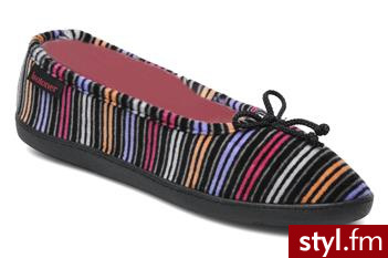 Isotoner Kapcie Ballerine Ergonomique Velours semelle gomme Multikolor - Pozostałe Buty Moda