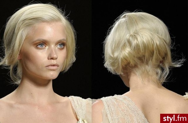 Blond Upięcie Proste Na co dzień Średnie Fryzury