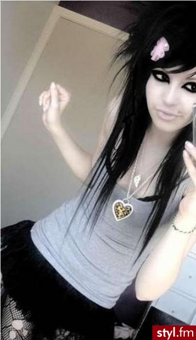 EMO Alternatywne Średnie Fryzury