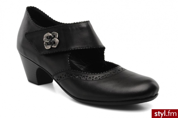 Rieker Czółenka Bicca Czarny - Czółenka Buty Moda