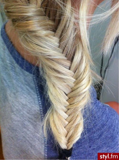 Blond Warkocze Proste Na co dzień Długie Fryzury