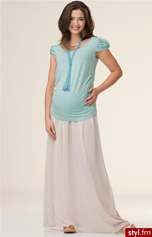 Mama i Ja odzież ciążowa Belinda bluzka (turkusowy) - Tuniki Ciuchy Moda