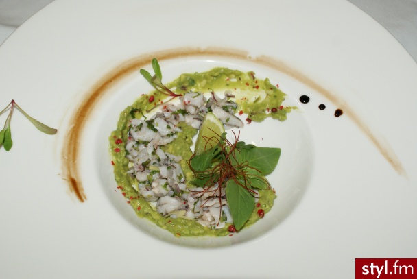 Ceviche z krewetkami. Restauracja Strefa.  - Kuchnia
