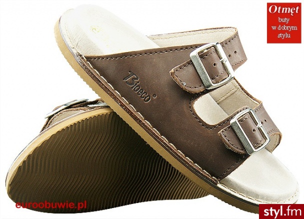 OTMĘT Klapki Męskie Profilaktyczne OT-103-DP-D Brązowe - Klapki Buty Moda