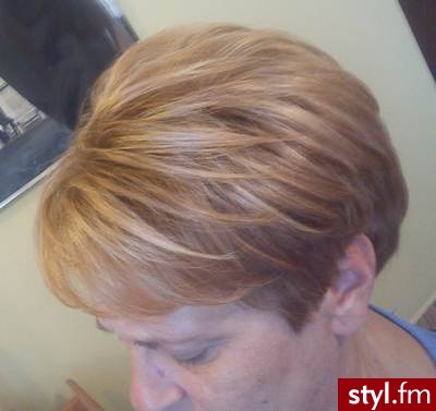 Blond Rozpuszczone Proste Wieczorowe Krótkie Fryzury