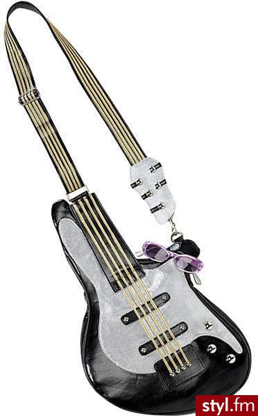 torba gitara czarno biała - Pozostałe Torebki Moda