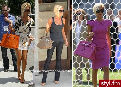 Victoria i jej torebki od Hermesa. :) Nie zdziwiłabym się, gdyby pani Beckham była największą fanką tej marki.. - Pozostałe Torebki Moda