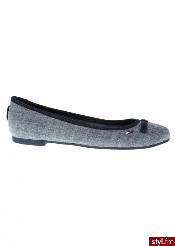 HILFIGER DENIM Baleriny allen 16b chambray blue denim - Balerinki Buty Moda