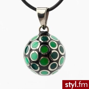Babylonia Wisiorek Bola - zielone Kropki 577_2 - Wisiorki Biżuteria Moda