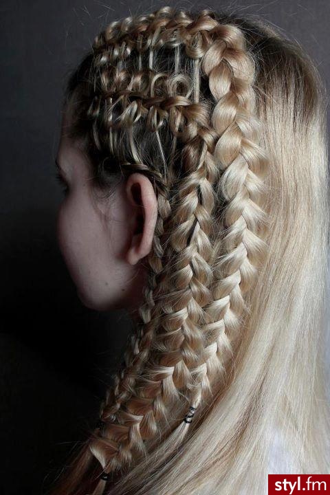 Blond Warkocze Proste Na co dzień Długie Fryzury