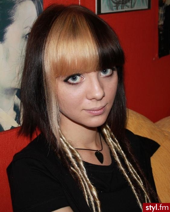 Kolorowe Punk Rock Alternatywne Długie Fryzury
